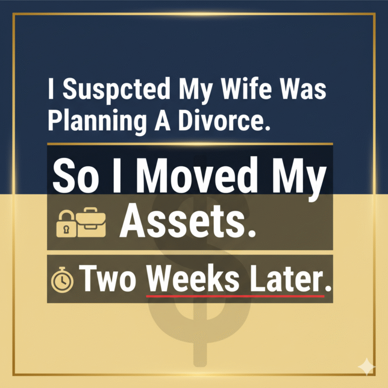 I Suspected My Wife Was Planning A Divorce, So I Moved My Assets.